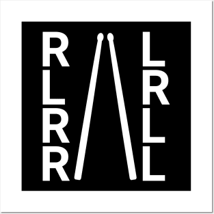 Paradiddle: RLRR LRLL Drum Rudiment Enthusiast Posters and Art